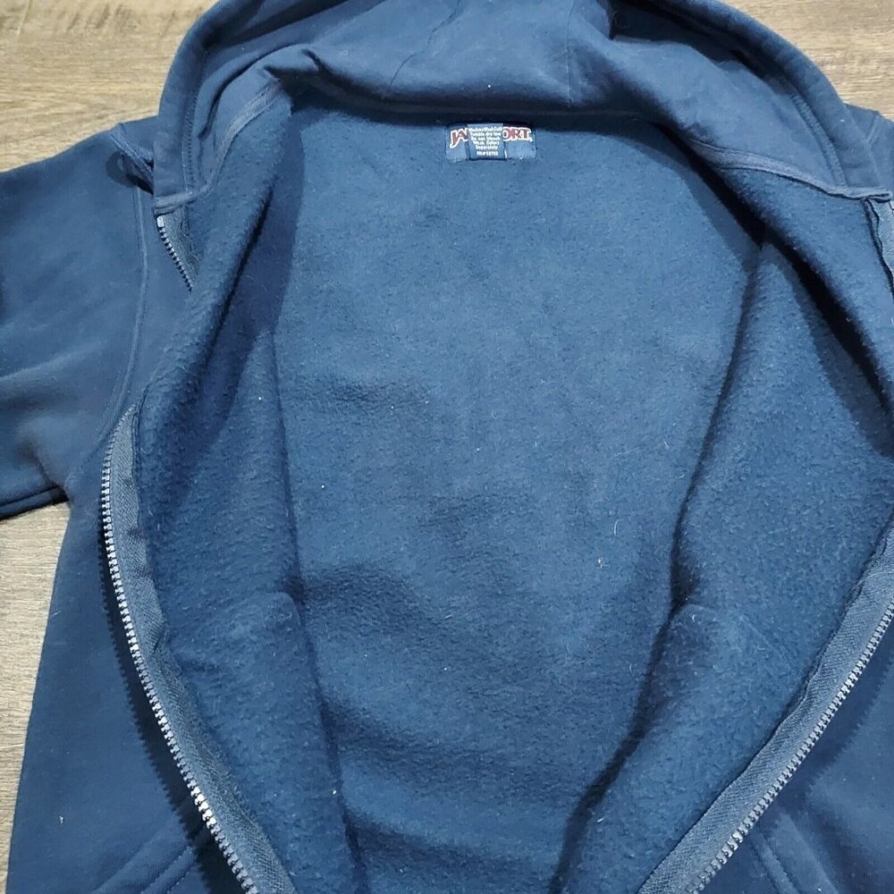 JanSport US Navy Sweatshirt Hoodie Adult Xsmall Military Blue Front Pockets - Picture 9 of 13